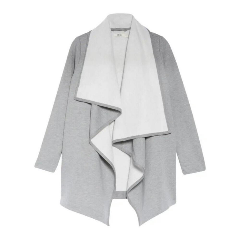 UGG Women's Janni Fleece Blanket Short Grey Cardigan.